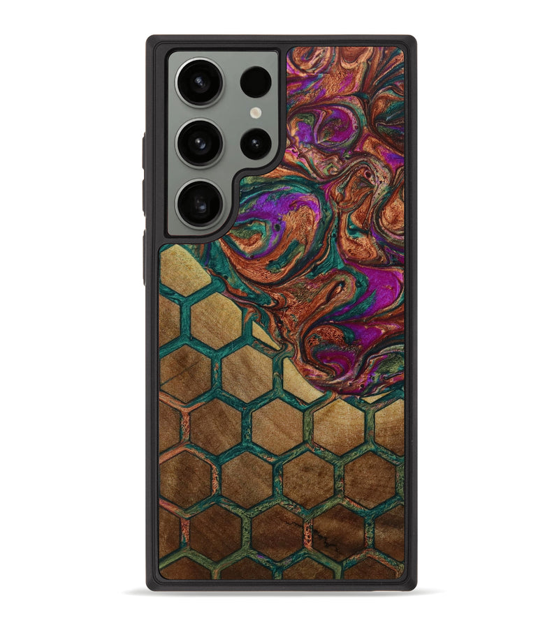 Galaxy S23 Ultra Wood+Resin Phone Case - Jazmine (Pattern, 648507)