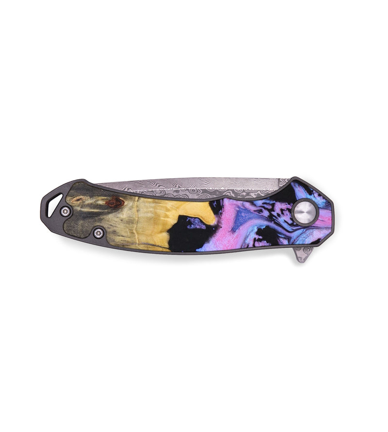 EDC Wood+Resin Pocket Knife - Adeline (Purple, 636453)