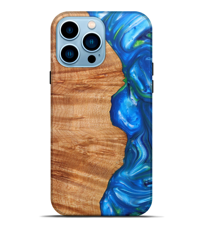 iPhone 14 Pro Max Wood+Resin Live Edge Phone Case - Deneen (Artist Pick, 627691)