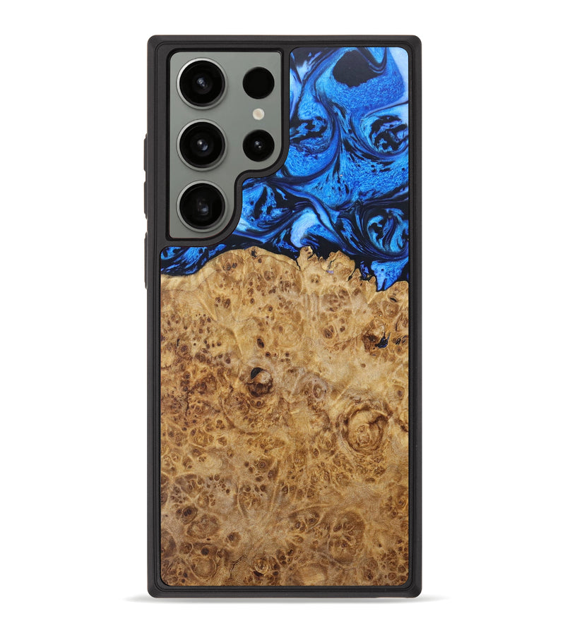 Galaxy S23 Ultra Wood+Resin Phone Case - Elwood (Blue, 628454)