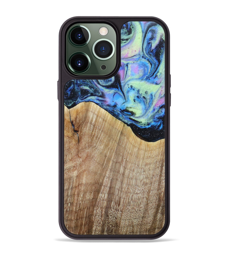 iPhone 13 Pro Max Wood+Resin Phone Case - Tiara (Aurora, 617582)