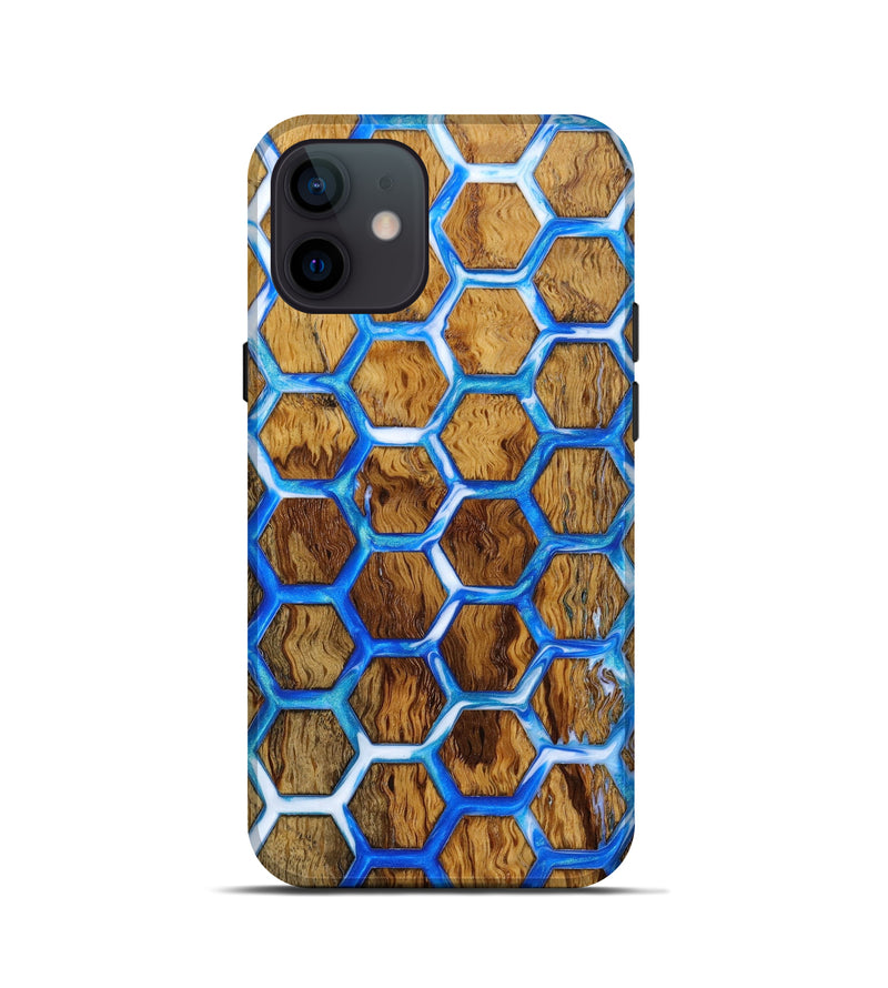 iPhone 12 mini Wood+Resin Live Edge Phone Case - Jalen (Pattern, 645803)