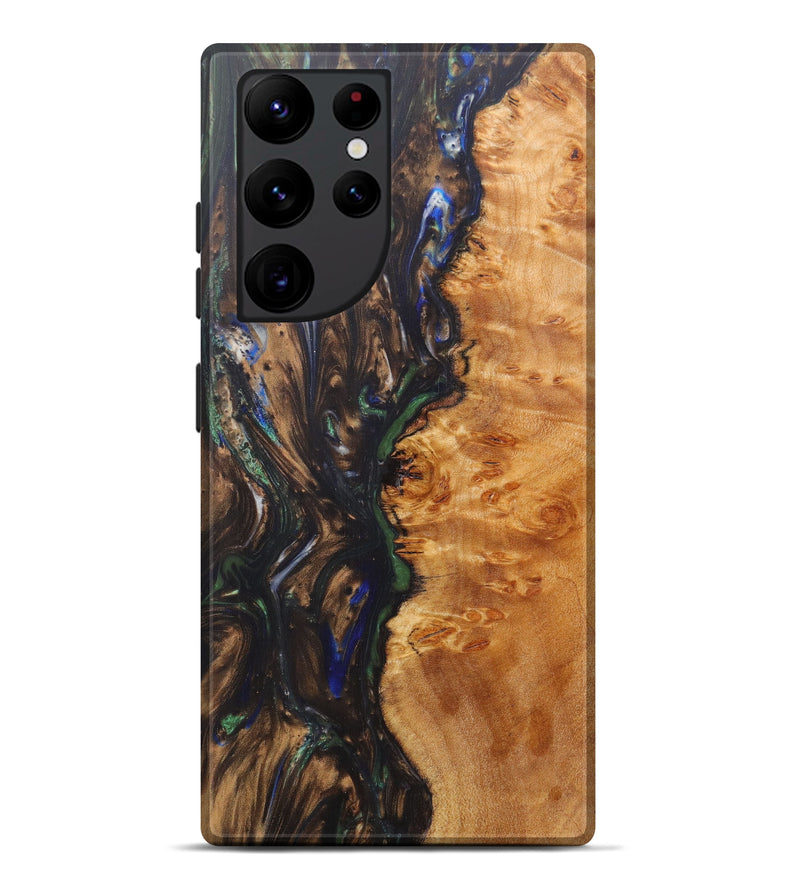 Galaxy S22 Ultra Wood+Resin Live Edge Phone Case - Viqar (Metallic, 608580)