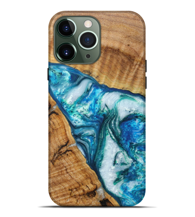 iPhone 13 Pro Max Wood+Resin Live Edge Phone Case - Mustafa (Artist Pick, 633048)