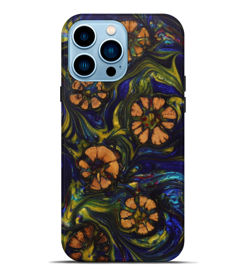 iPhone 14 Pro Max Wood+Resin Live Edge Phone Case - Freya (Artist Pick, 626001)