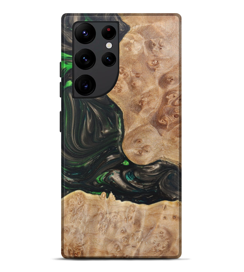 Galaxy S22 Ultra Wood+Resin Live Edge Phone Case - Majesty (Green, 623561)