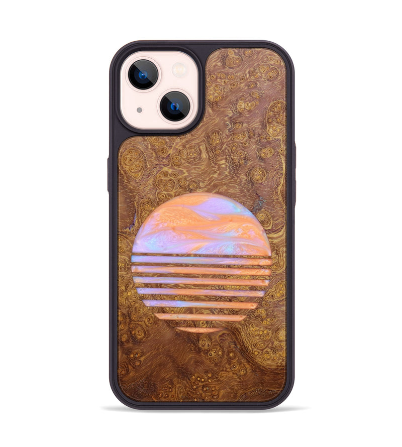 iPhone 14 Wood+Resin Phone Case - Caroline (Retro, 634852)