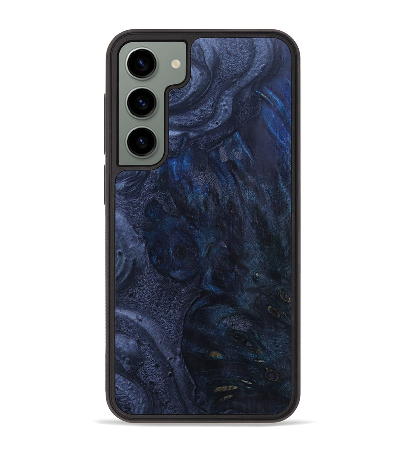 Galaxy S23 Plus Wood+Resin Phone Case - Rosalinda (Black & White, 632920)