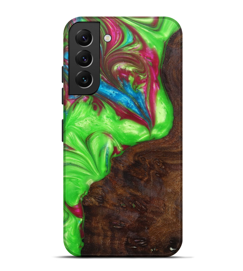 Galaxy S22 Plus Wood+Resin Live Edge Phone Case - Norstar (Dark Green, 608556)