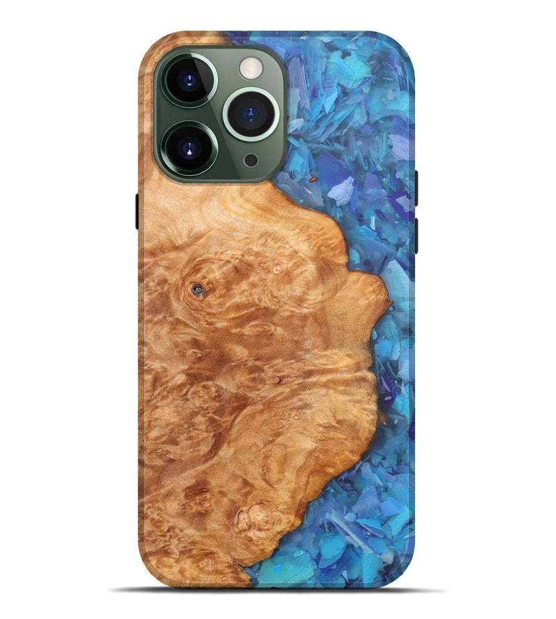 iPhone 13 Pro Max Wood+Resin Live Edge Phone Case - Jeane (Confetti, 604269)