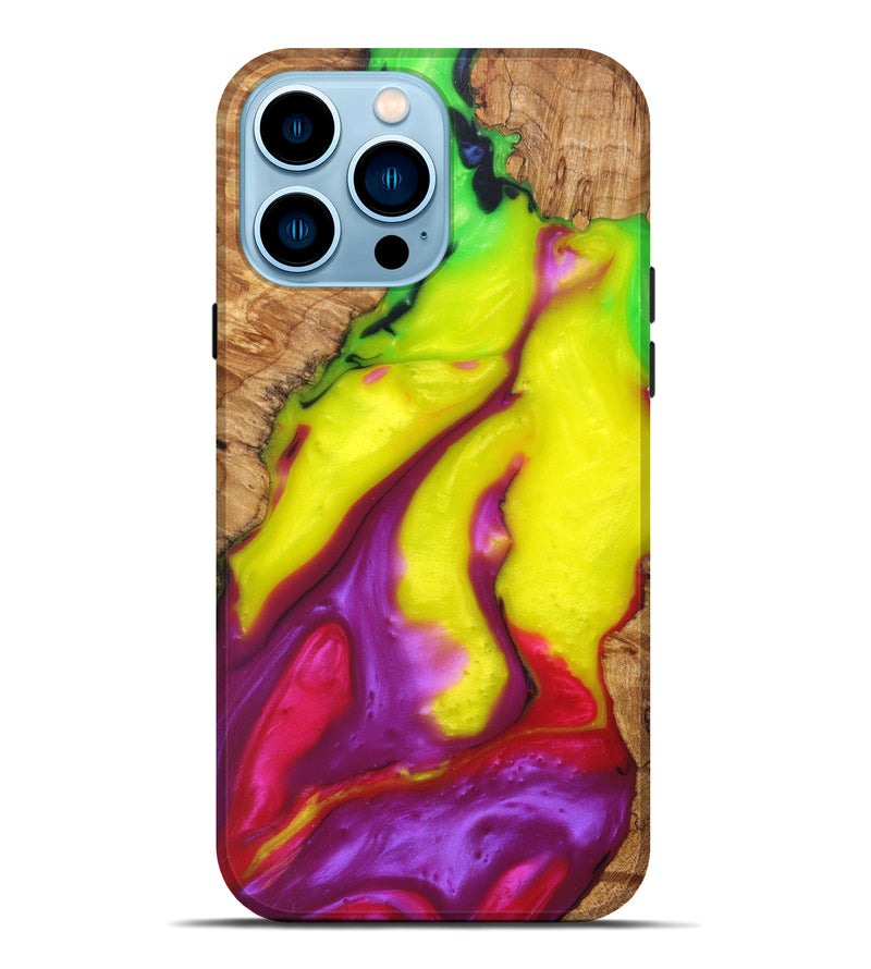 iPhone 14 Pro Max Wood+Resin Live Edge Phone Case - Tracie (Artist Pick, 621687)