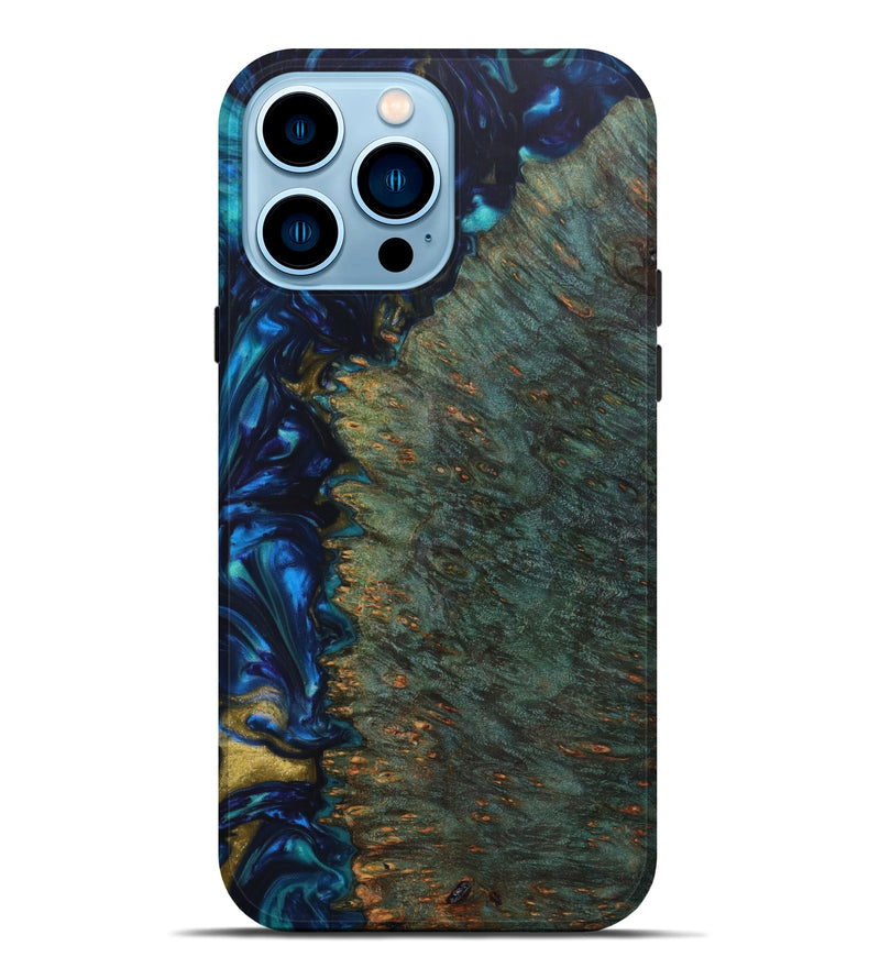 iPhone 14 Pro Max Wood+Resin Live Edge Phone Case - Mary (Artist Pick, 635948)