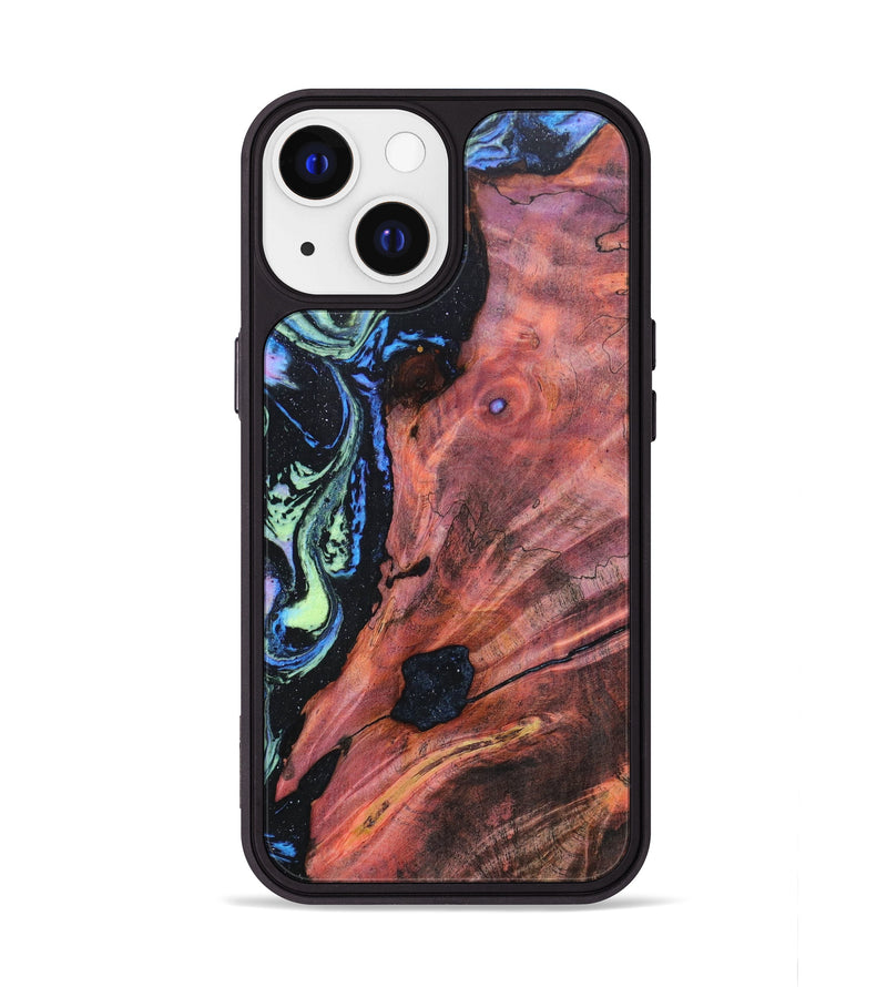 iPhone 13 Wood+Resin Phone Case - Ace (Aurora, 617425)