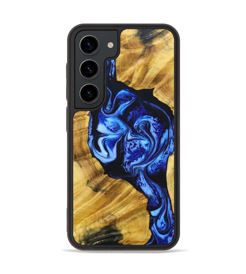 Galaxy S23 Wood+Resin Phone Case - Alvina (Blue, 632188)