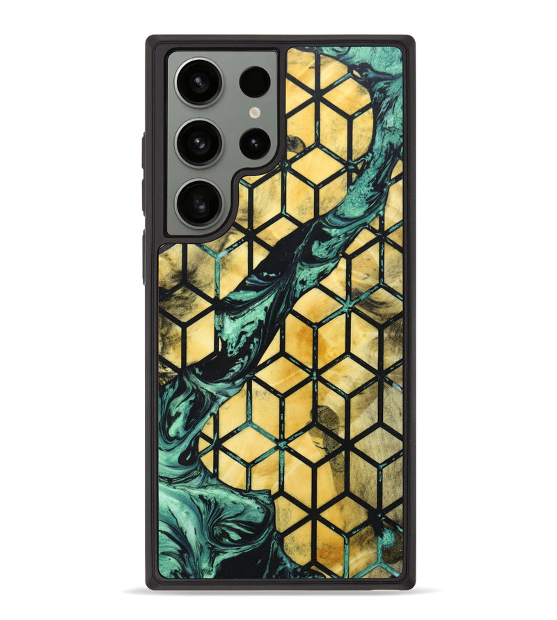 Galaxy S23 Ultra Wood+Resin Phone Case - Damien (Pattern, 637684)