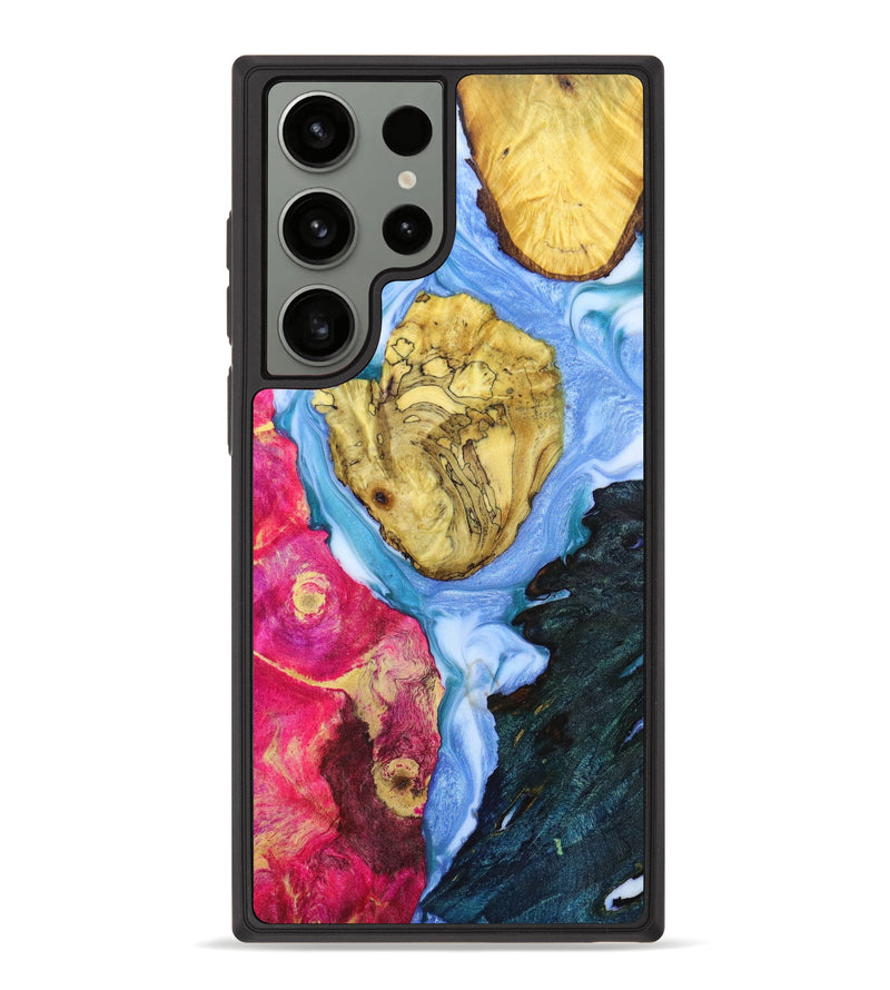 Galaxy S23 Ultra Wood+Resin Phone Case - Kyrie (Mosaic, 639393)