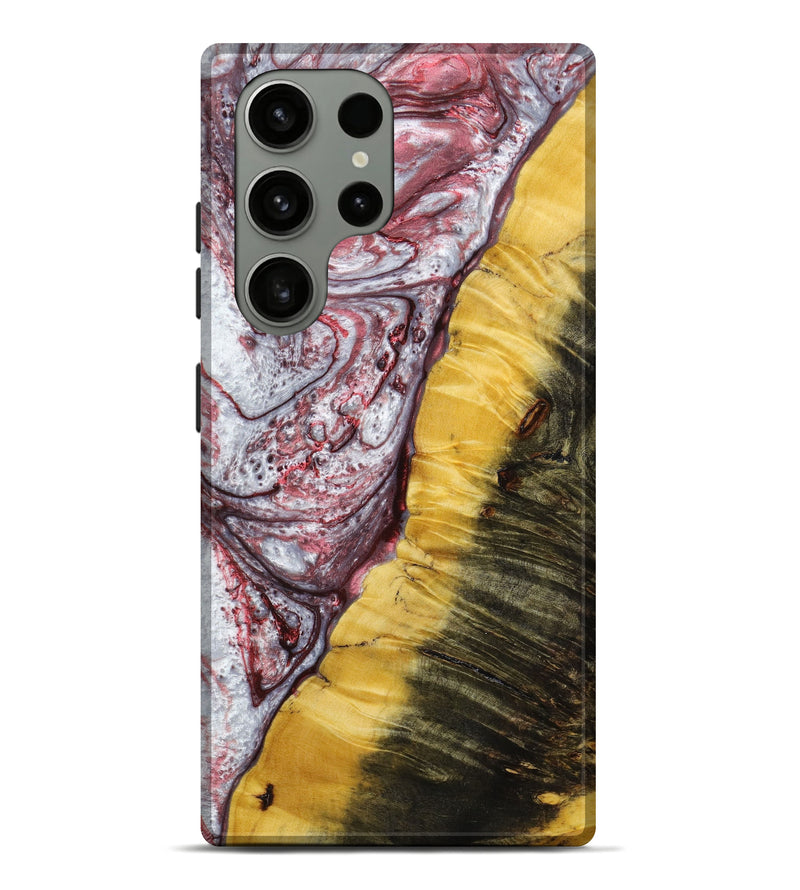 Galaxy S23 Ultra Wood+Resin Live Edge Phone Case - Mitzi (Red, 633196)