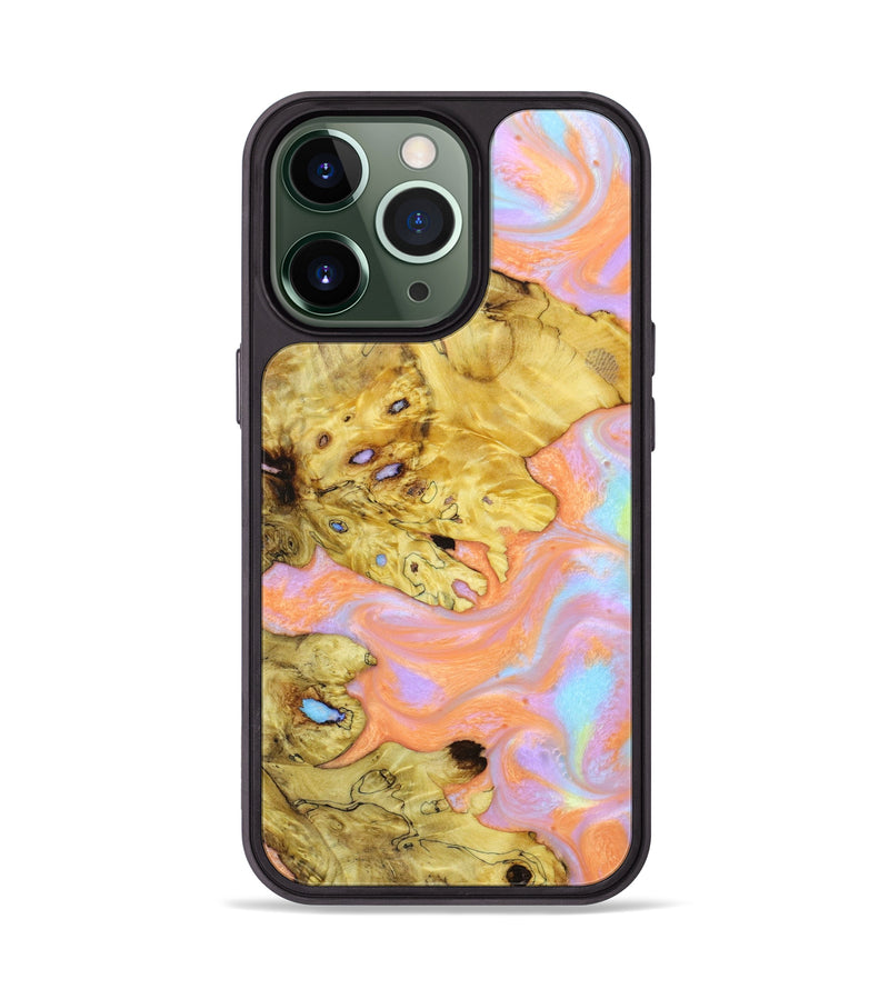 iPhone 13 Pro Wood+Resin Phone Case - Minhwi (Retro, 633960)