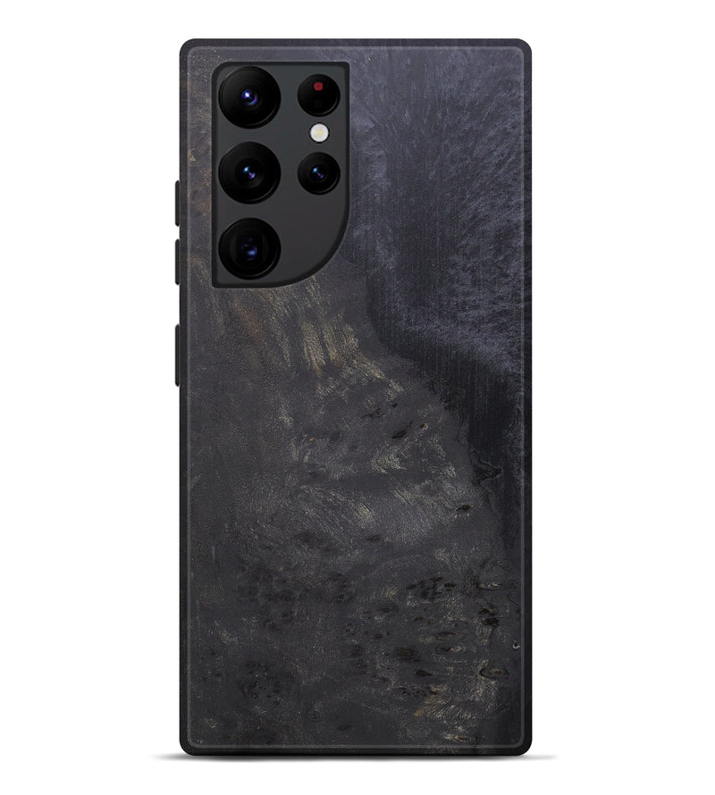Galaxy S22 Ultra Wood+Resin Live Edge Phone Case - Bobbie (Pure Black, 595478)