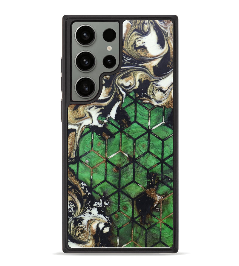 Galaxy S23 Ultra Wood+Resin Phone Case - Jayde (Pattern, 625266)