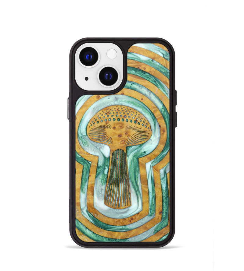 iPhone 13 mini Wood+Resin Phone Case - Edmund (Retro, 634429)