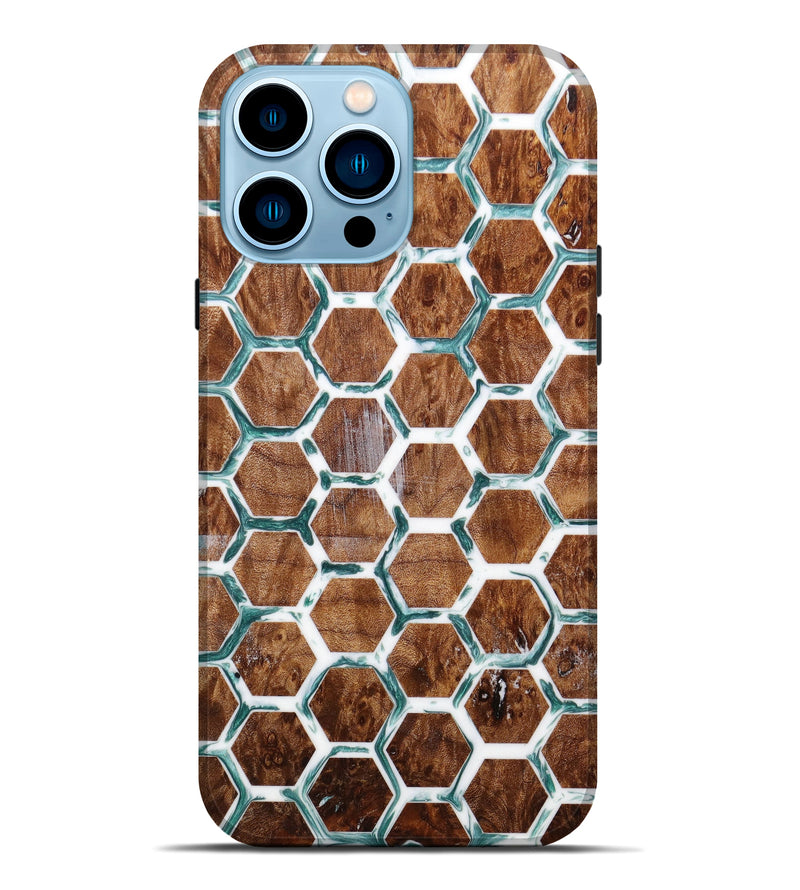iPhone 14 Pro Max Wood+Resin Live Edge Phone Case - Trista (Artist Pick, 641155)