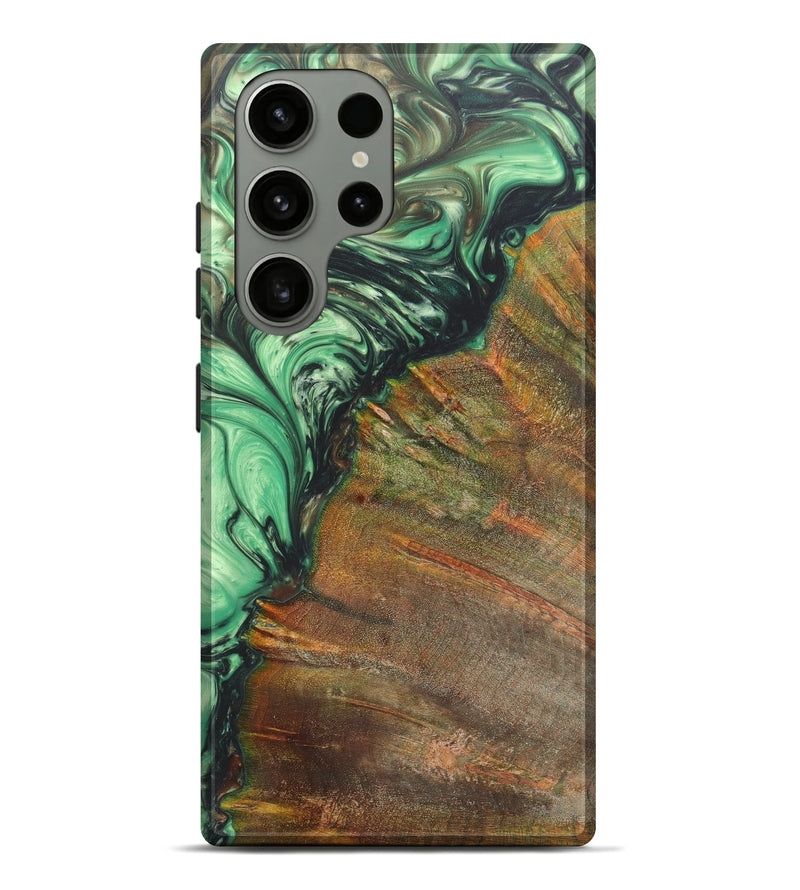 Galaxy S23 Ultra Wood+Resin Live Edge Phone Case - Jovanna (Green, 623573)