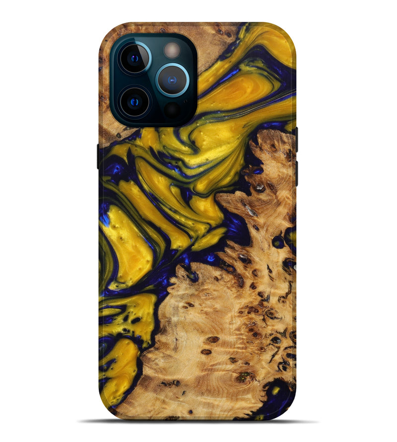 iPhone 12 Pro Max Wood+Resin Live Edge Phone Case - Ashanti (Artist Pick, 635527)