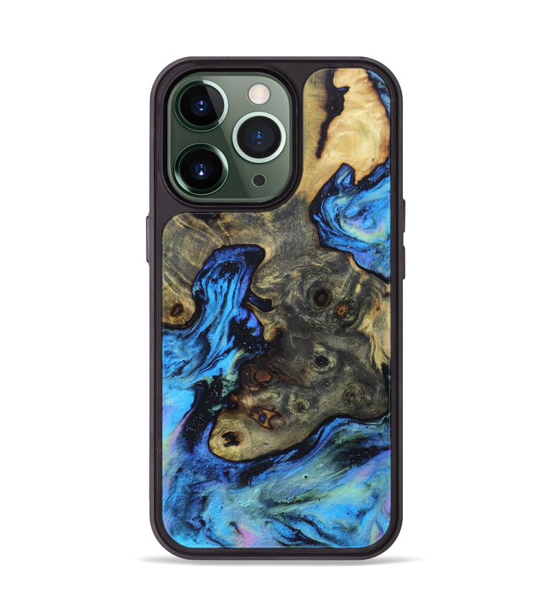iPhone 13 Pro Wood+Resin Phone Case - Paisley (Aurora, 617645)