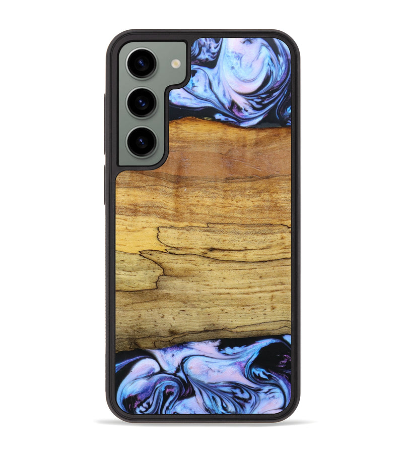 Galaxy S23 Plus Wood+Resin Phone Case - Krystle (Purple, 640997)