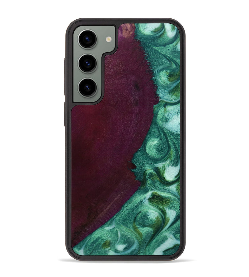 Galaxy S23 Plus Wood+Resin Phone Case - Allie (Green, 646795)