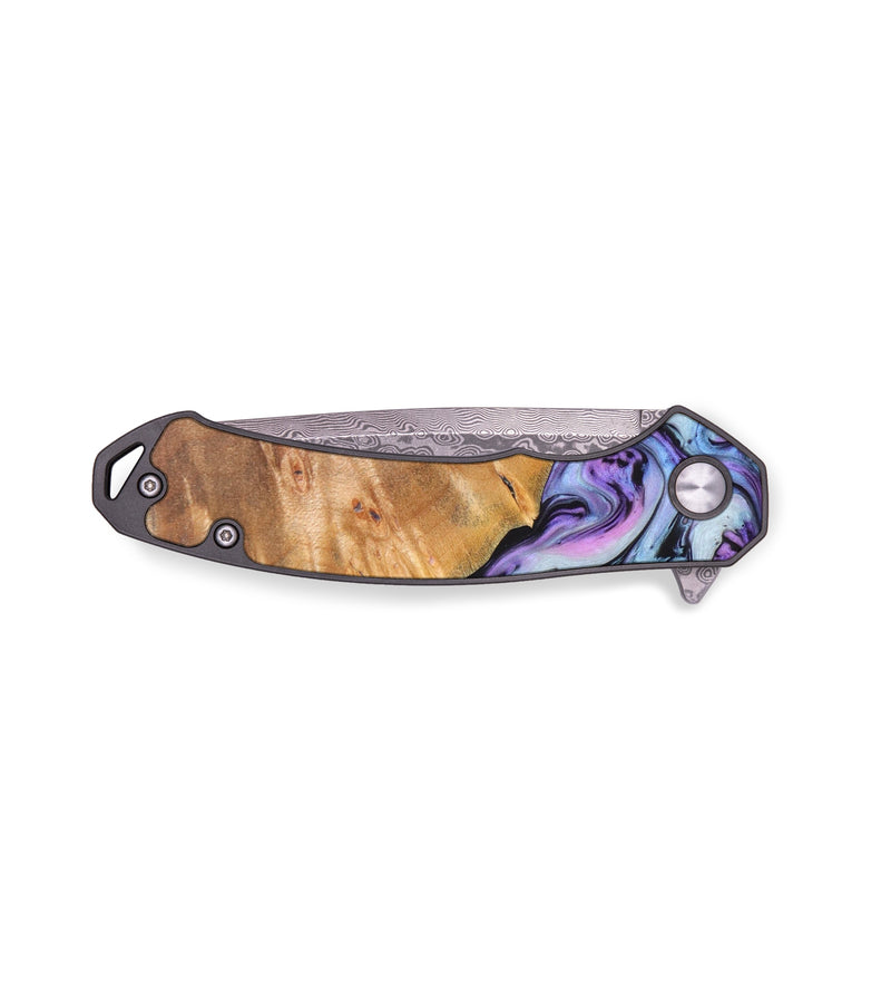 EDC Wood+Resin Pocket Knife - Cecilia (Purple, 636440)