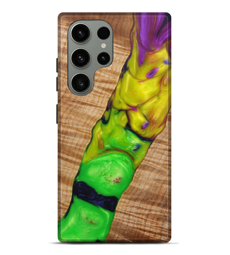 Galaxy S23 Ultra Wood+Resin Live Edge Phone Case - Ella (Green, 622876)