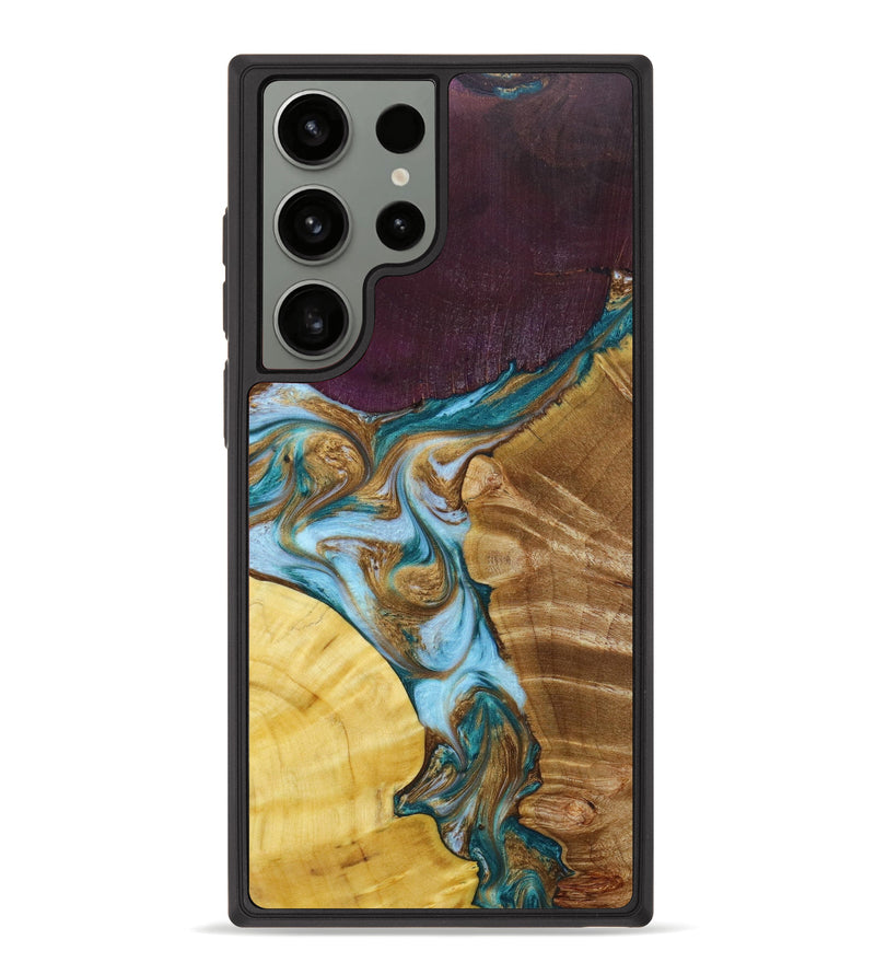 Galaxy S23 Ultra Wood+Resin Phone Case - Angelo (Mosaic, 640808)