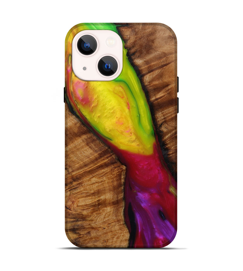iPhone 13 Wood+Resin Live Edge Phone Case - Brad (Purple, 619591)