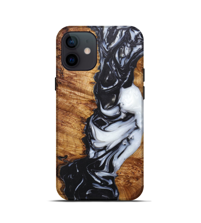 iPhone 12 mini Wood+Resin Live Edge Phone Case - Isaac (Artist Pick, 605651)