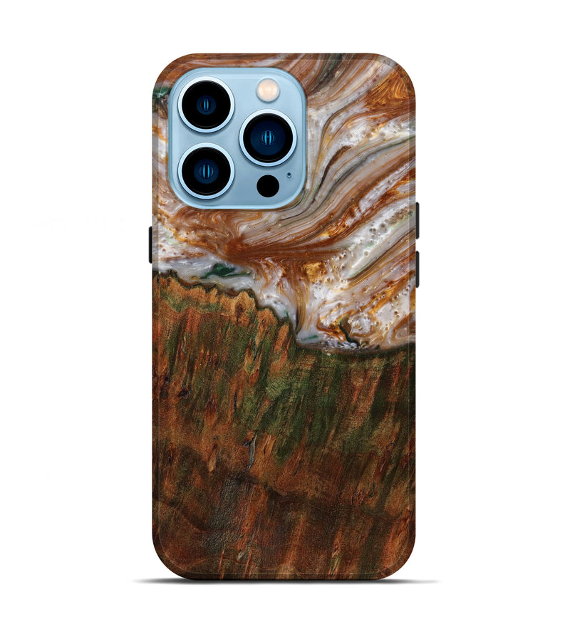 iPhone 14 Pro Wood+Resin Live Edge Phone Case - Grantley (Metallic, 588739)