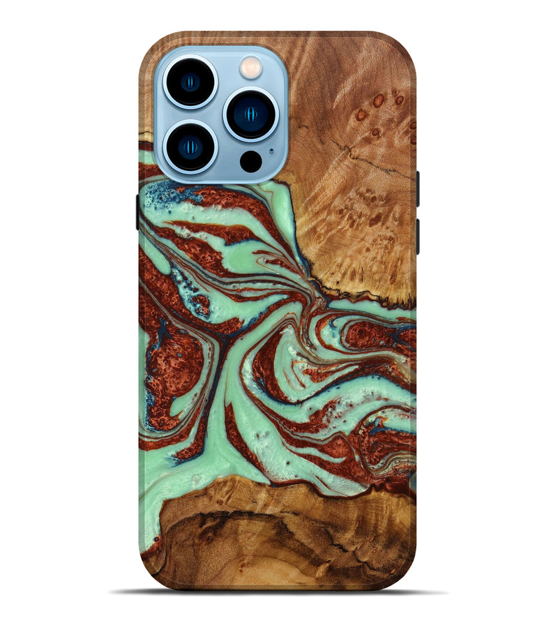 iPhone 14 Pro Max Wood+Resin Live Edge Phone Case - Graham (Artist Pick, 641980)