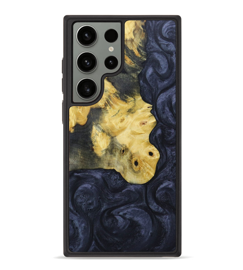 Galaxy S23 Ultra Wood+Resin Phone Case - Lori (Black & White, 621430)
