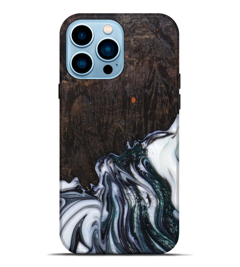 iPhone 14 Pro Max Wood+Resin Live Edge Phone Case - Trish (Artist Pick, 630259)