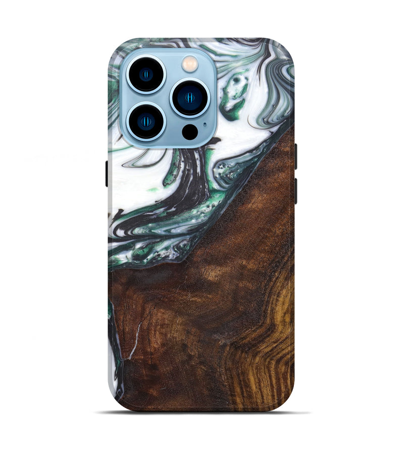 iPhone 14 Pro Wood+Resin Live Edge Phone Case - Miriam (Artist Pick, 605611)
