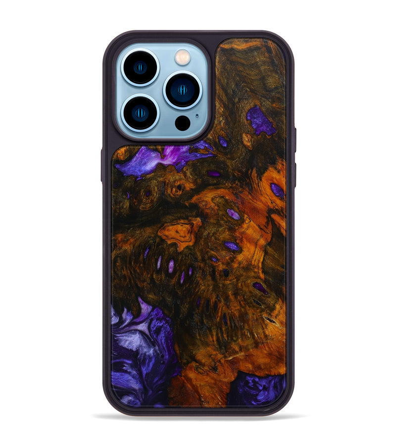 iPhone 14 Pro Max Wood+Resin Phone Case - Nikolas (Wood Burl, 647594)