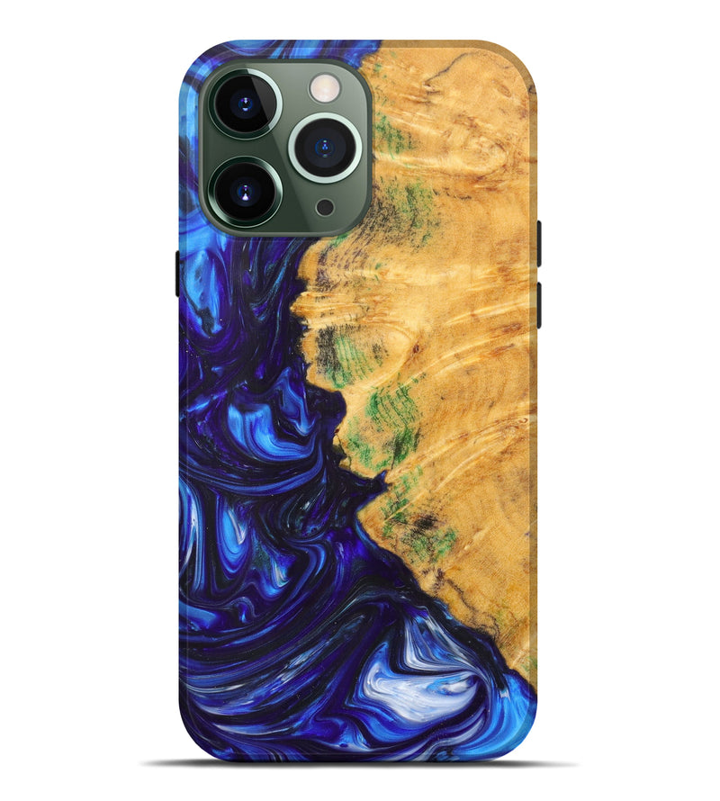 iPhone 13 Pro Max Wood+Resin Live Edge Phone Case - Aartjan (Purple, 605557)