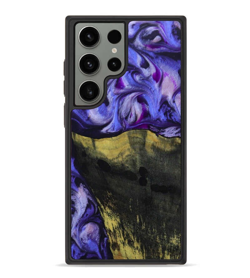 Galaxy S23 Ultra Wood+Resin Phone Case - Emma (Purple, 647536)