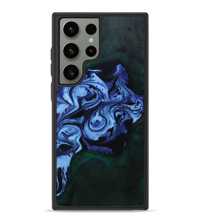 Galaxy S23 Ultra Wood+Resin Phone Case - Terry (Blue, 644769)