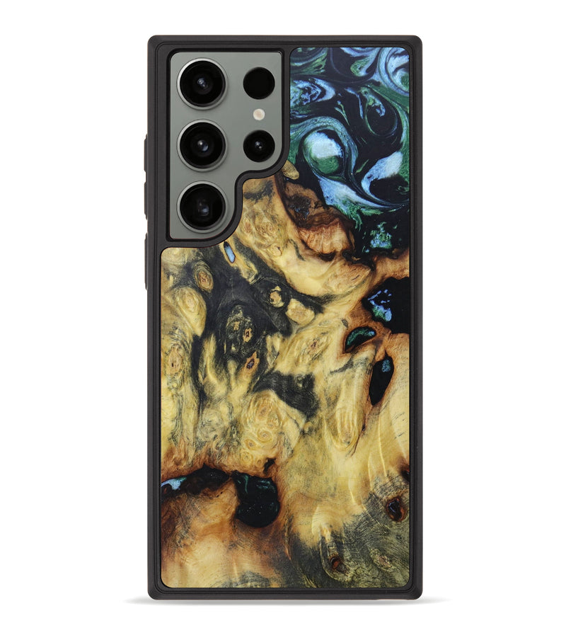 Galaxy S23 Ultra Wood+Resin Phone Case - Delilah (Green, 623479)