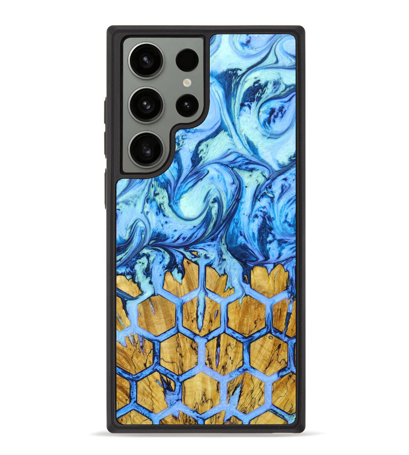 Galaxy S23 Ultra Wood+Resin Phone Case - Barrett (Pattern, 640739)