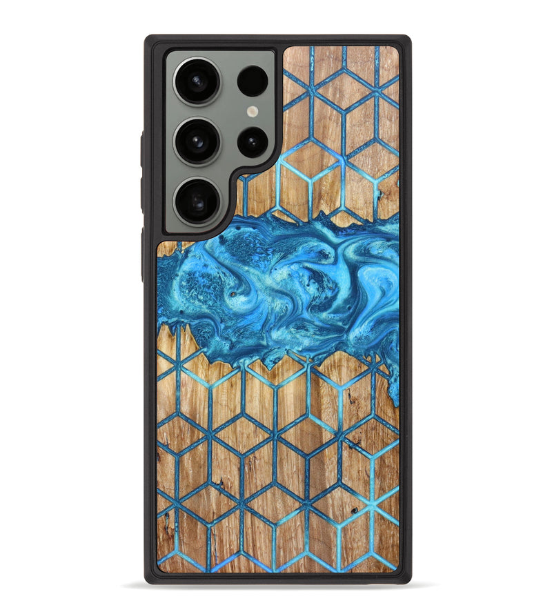 Galaxy S23 Ultra Wood+Resin Phone Case - Emanuel (Pattern, 631898)