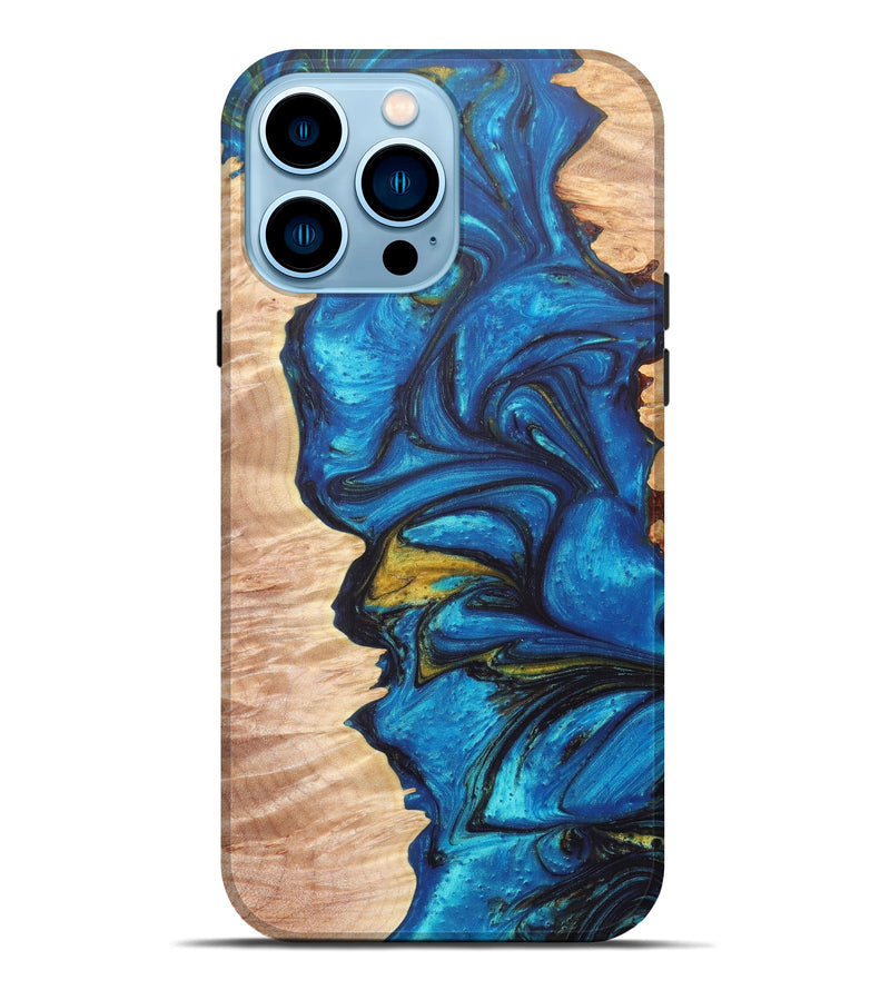 iPhone 14 Pro Max Wood+Resin Live Edge Phone Case - Aili (Artist Pick, 606775)