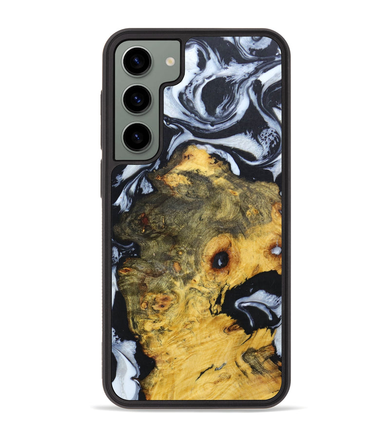 Galaxy S23 Plus Wood+Resin Phone Case - Dawson (Black & White, 635433)